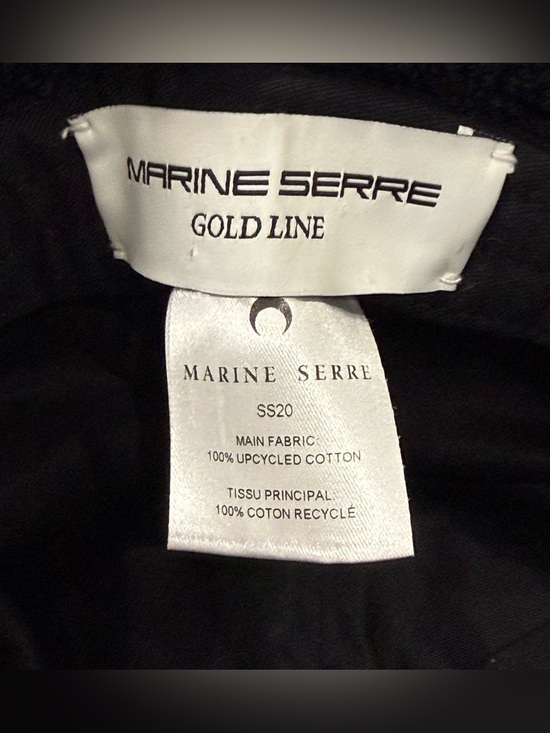 Marine Serre Terry Cloth Bucket Hat Small Black Y2K Minimal Beach Trendy Chic